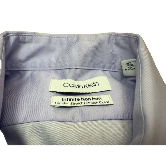 8 Calvin Klein Regular-Fit Non-Iron Dress Men's Shirt 32/33 Size /1 Slim Fit LOT - Picture 10 of 16